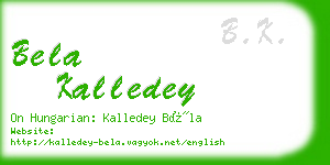 bela kalledey business card